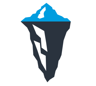 Ein Eisberg.