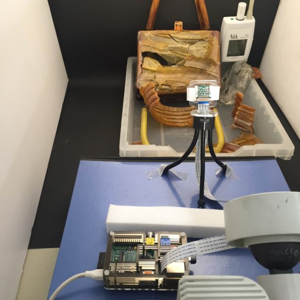 Time-lapse project: recording decay of plastic handbag using a Raspberry Pi computer with camera attached