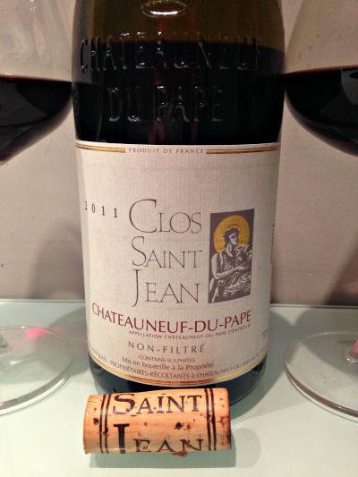Clos Saint Jean 2011: Un poco cerrado en nariz pero muy rico en boca. Quizás debiéramos haberle dado más guarda...