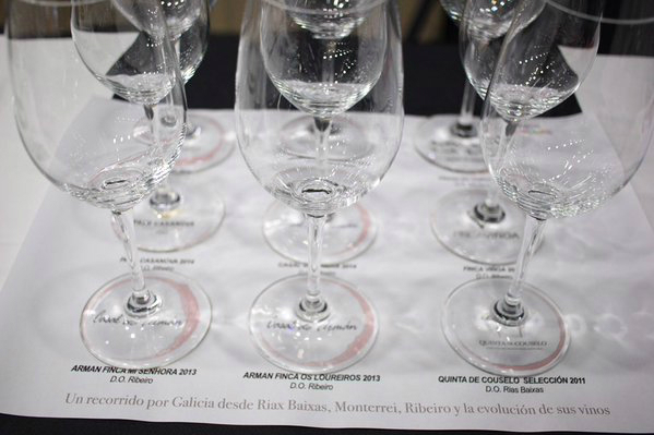 Todo preparado para catar los 9 vinos de WFG