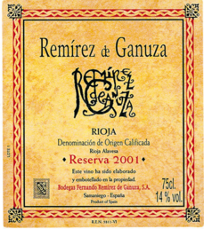 Remírez de Ganuza Reserva 2001