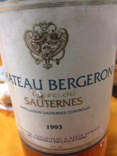 Ch. Bergeron Sauternes 93