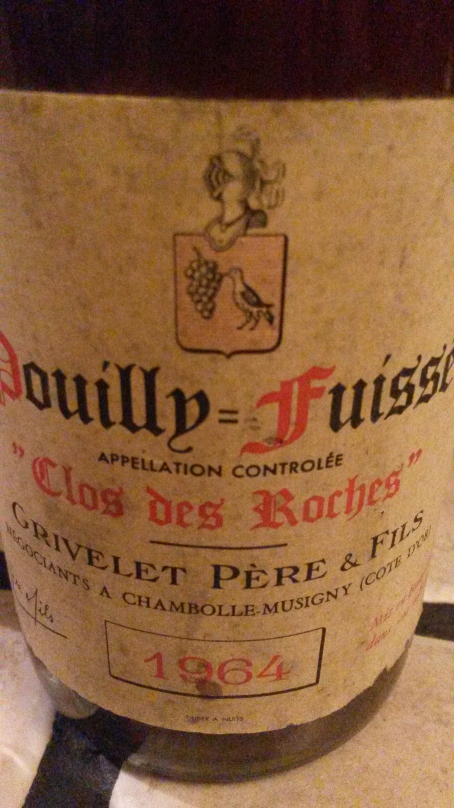 Grivelet Pouilly-Fuissé 1964