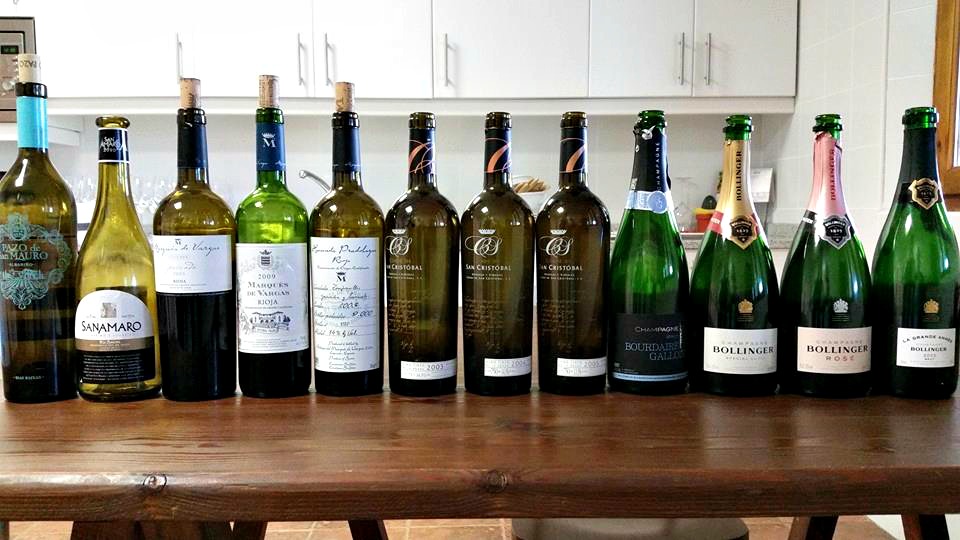 Visitando al amigo Jorge Peique en Bodegas Conde San Cristóbal que nos agasajó con esta pasada de vinos y champagnes