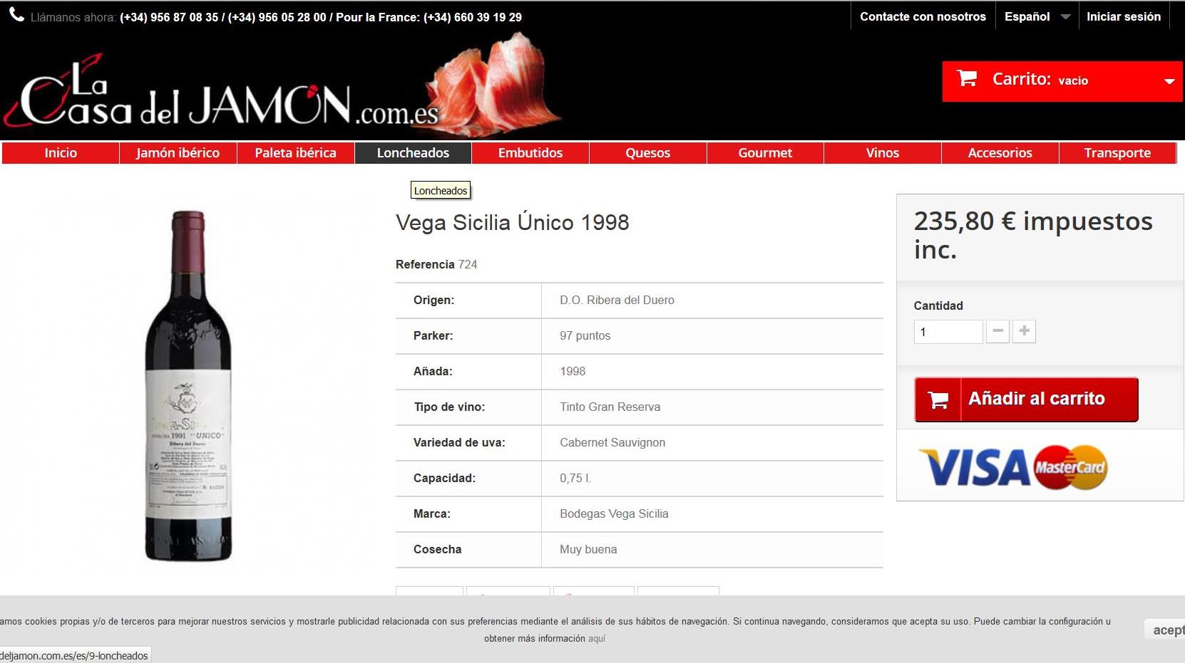 El precio es menos de la mitad del de Vila Viniteca :-(