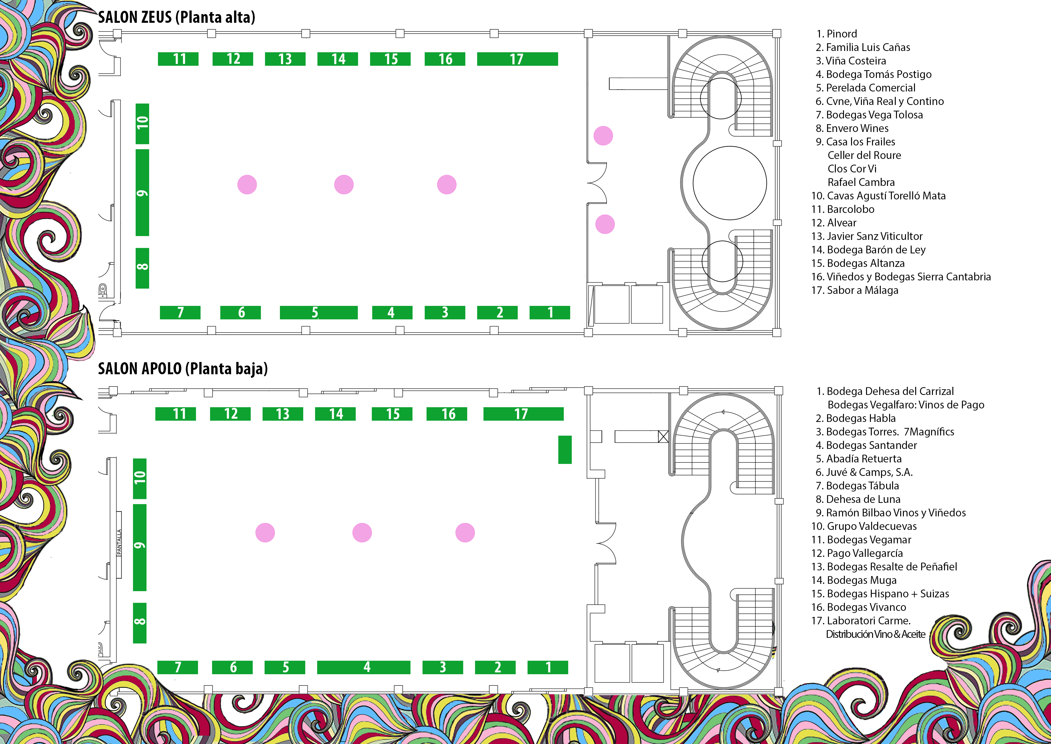 Plano Salón Zeus y Salón Apolo