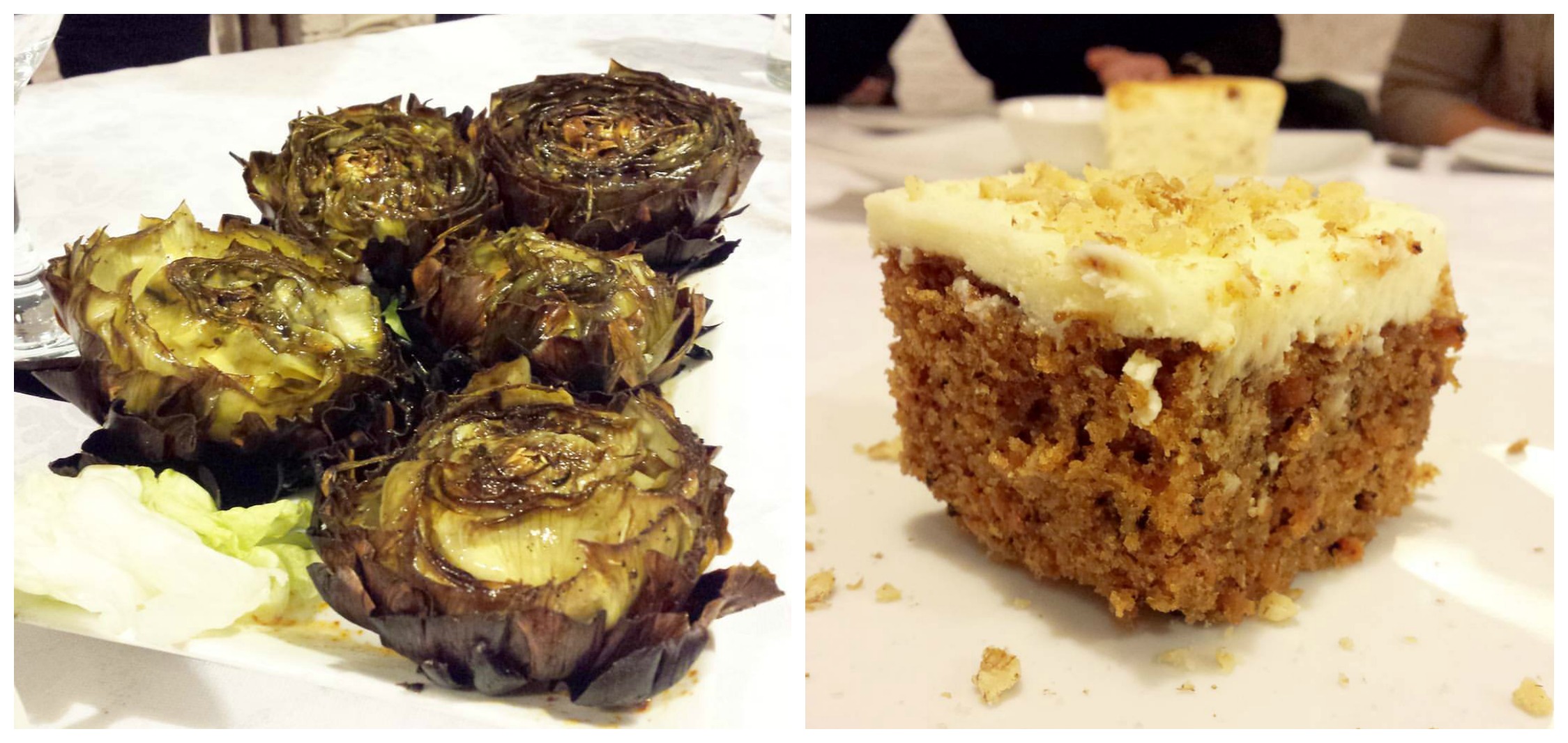 Restaurante Meat Market Yes we cow! Alcachofas y carrot cake