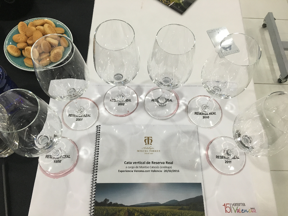 Cata Vertical de vino Reserva Real de Bodegas Torres