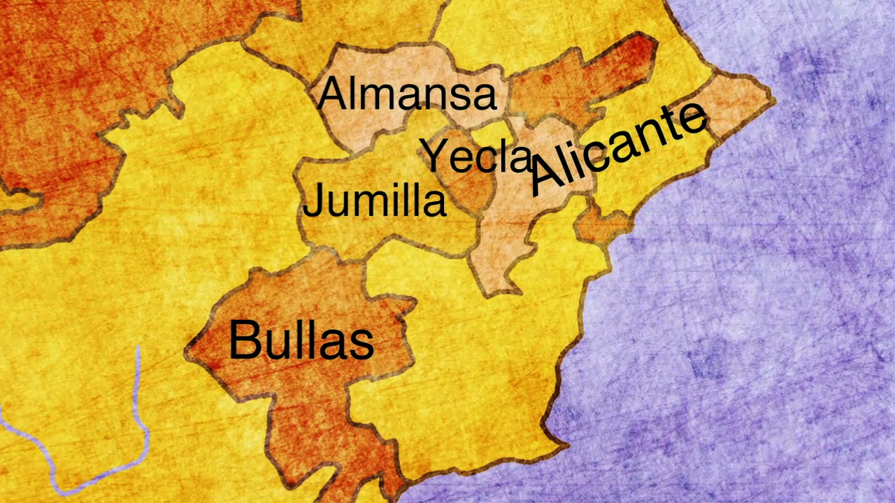 Mapa de Bullas - Spanish Grapes