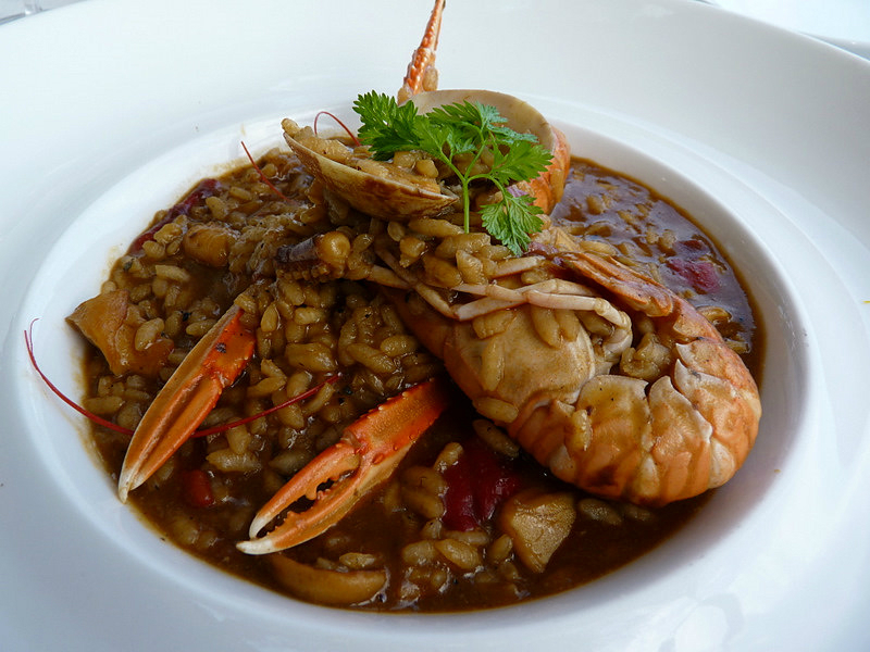 Arroz meloso con cigalas