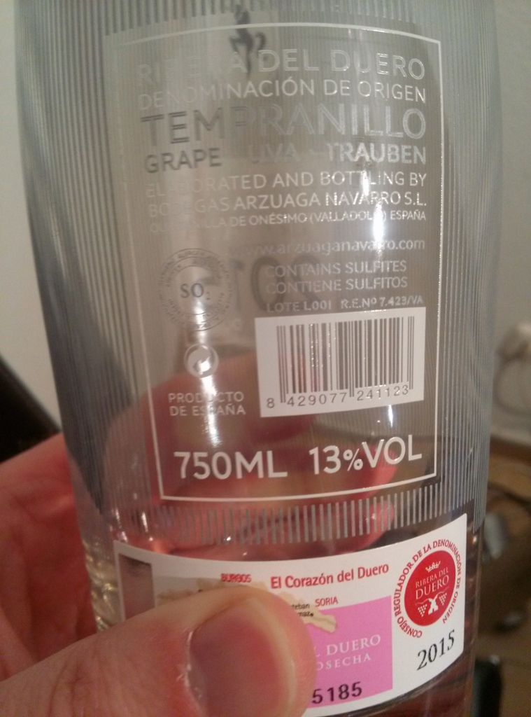 Contraetiqueta Rosae Arzuaga 2015