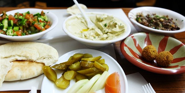 Platos de la comida israelí