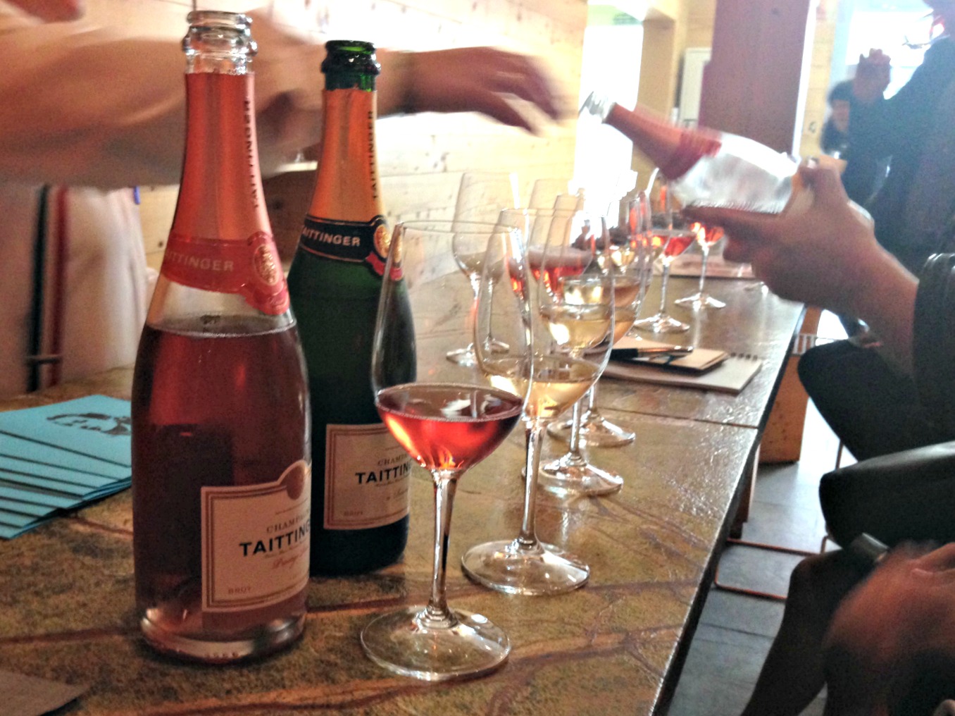 Champagne Taittinger en la presentación de Chivite en Valencia