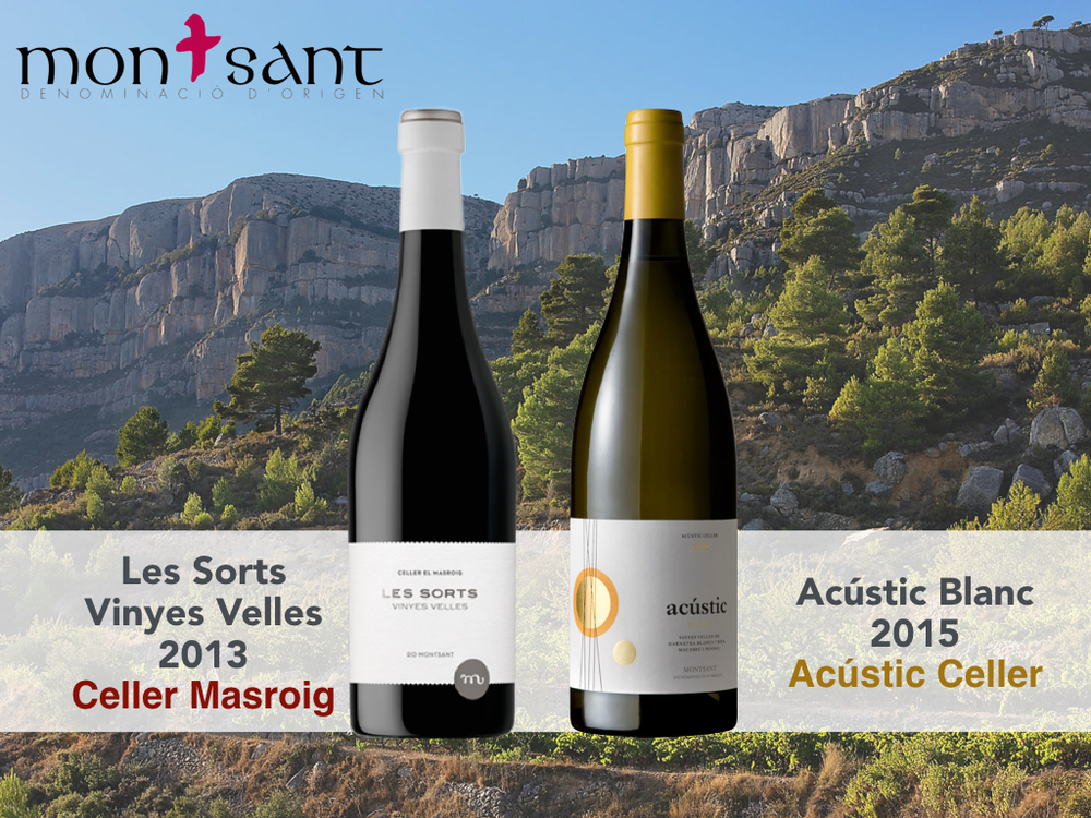 La D.O. Montsant escoge Acústic Blanc y Les Sorts Vinyas Velles como sus vinos institucionales