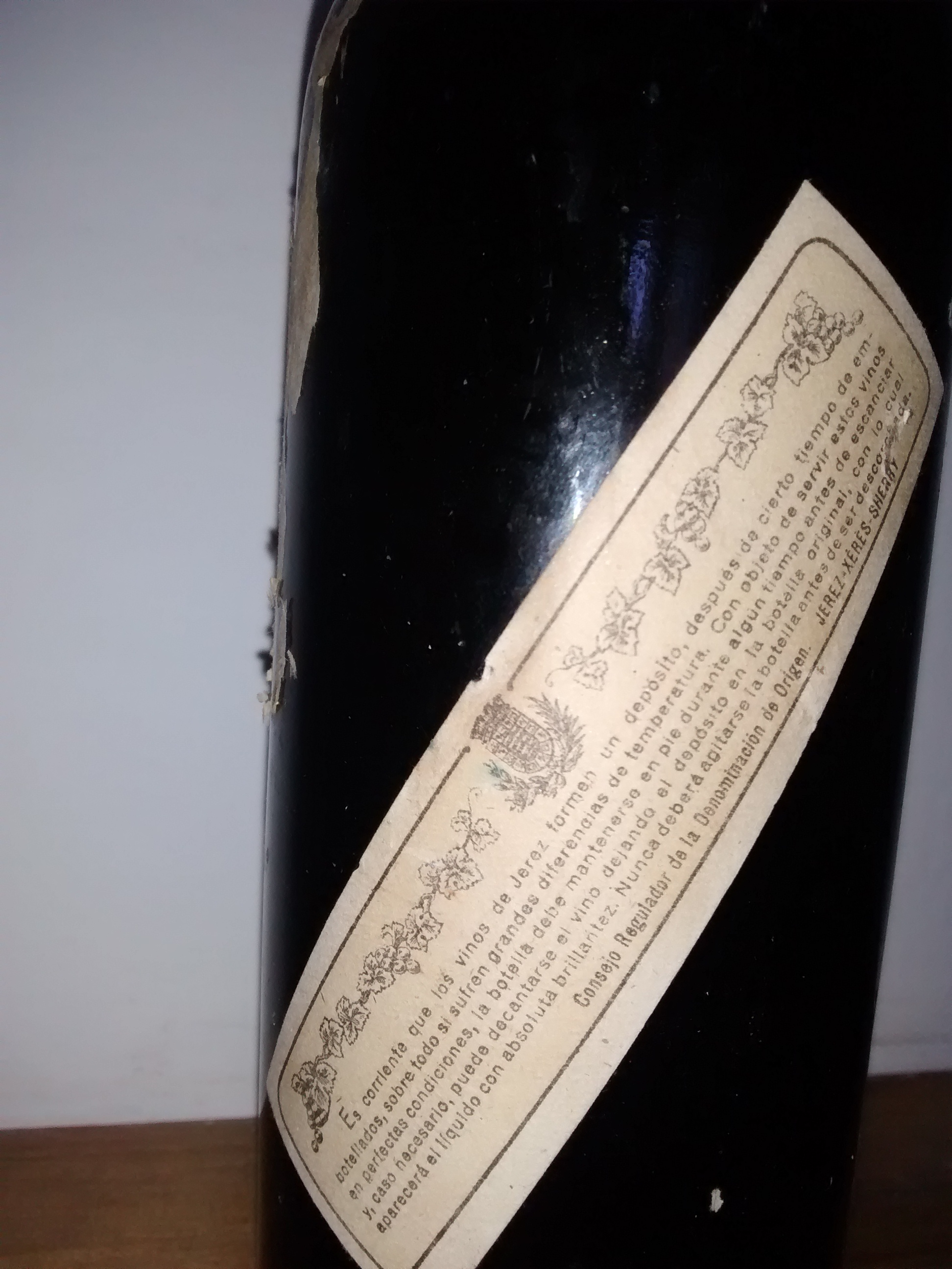 Botella antigua de jerez