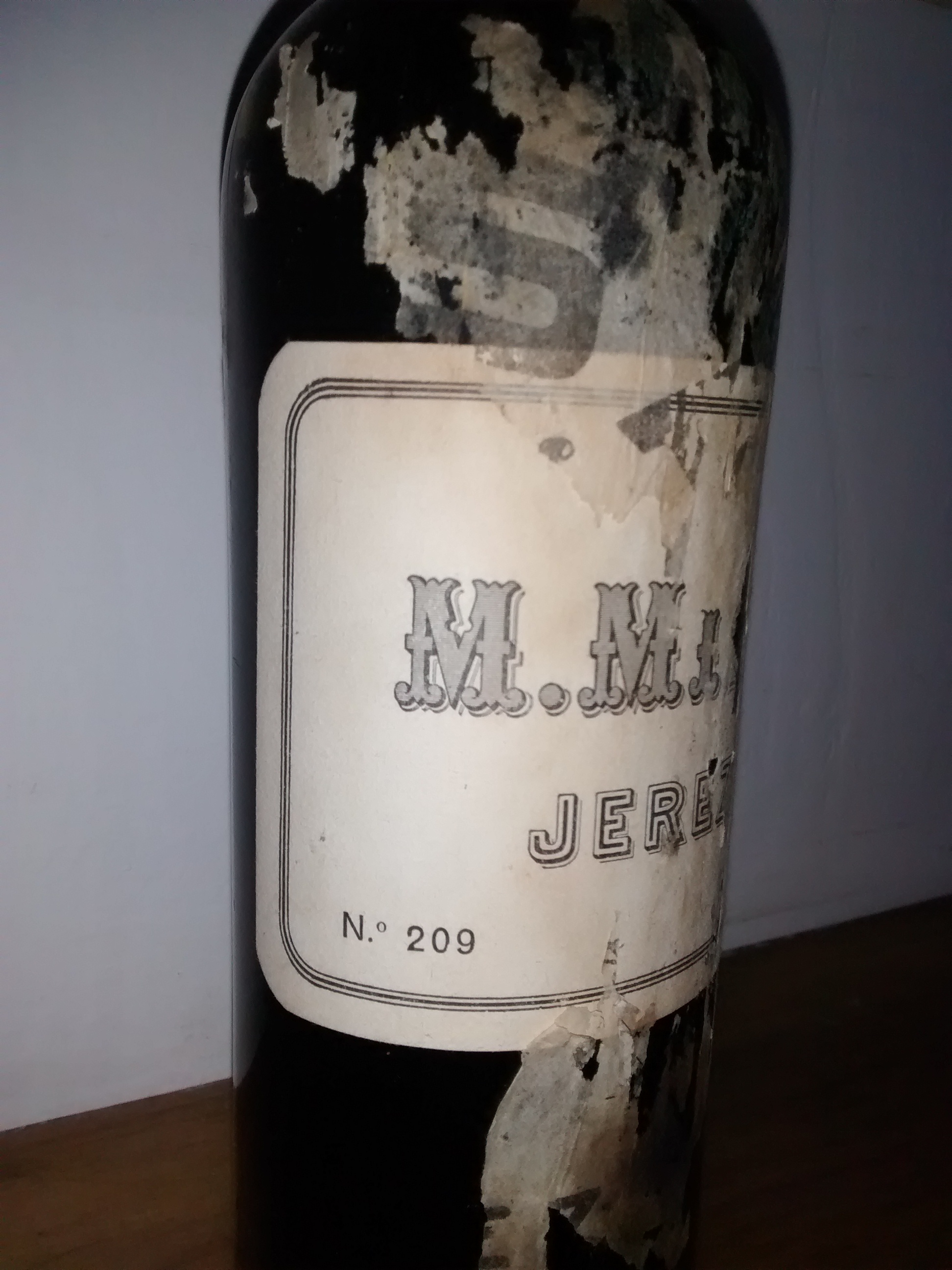 Botella antigua de jerez