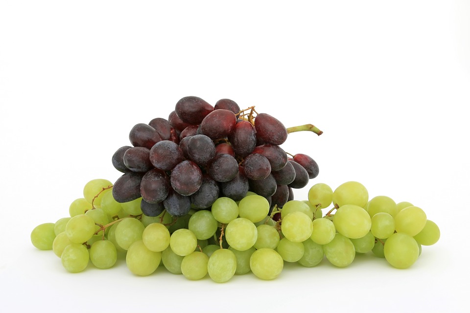 Uvas tintas y blancas