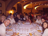Durante la comida en Bodega Pirineos
