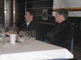Álvaro Palacios durante la conferencia, junto a Iñaki Blasco