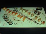 Restaurante Sirco - Esbarjo Gastronòmic Sushi varios: Salmón, langostino al ajillo, Maki de ceps y aguacate.., Tataki de emperador