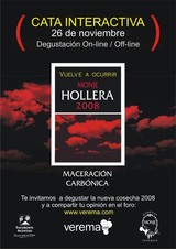 Cartel de la promoción en vinotecas de Hollera Monje