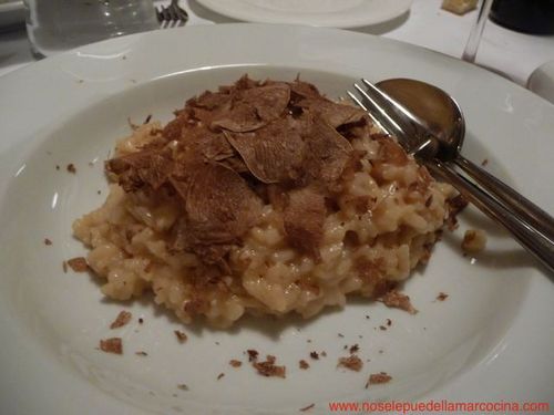 Don Giovanni en Madrid Un risotto de trufa blanca de encargo (ojo no es barato)