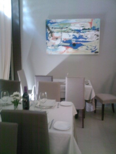 Restaurante Quatre Vista de la mesa donde estabamos.