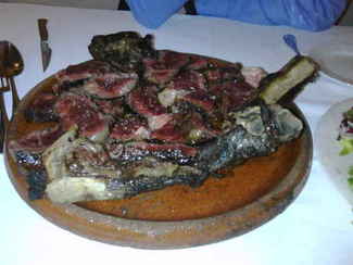 Chuletón trinchado vaca vieja .