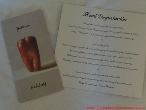 Zuberoa en Oiartzun / Oyarzun El menu degustación de invierno 2008