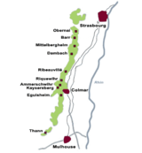 Mapa de Alsacia