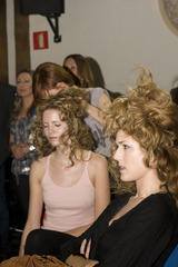 Preparando a las modelos