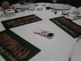 Restaurante en Valencia Solomillo salmón marinado con aceite de vainilla .