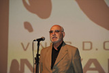 Carmelo Romero, Director Artísitico del Festival, presentando el espacio Cine y Vino