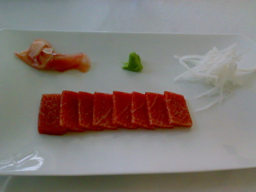 Restaurante en Barbate sashimi de ventresca