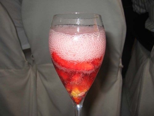 cava solido rosado fresas receta