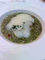 Riff en Valencia Arroz ligero verde con marzuelos y bacalao