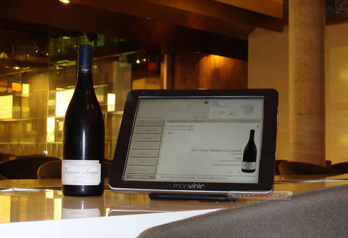 Monvínic Carta de vinos digital... un puntazo. Más entretenida que la PSP.