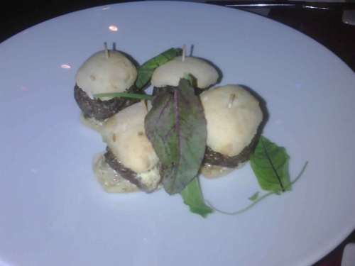 La Lluerna en Valencia Hamburguesa buey .