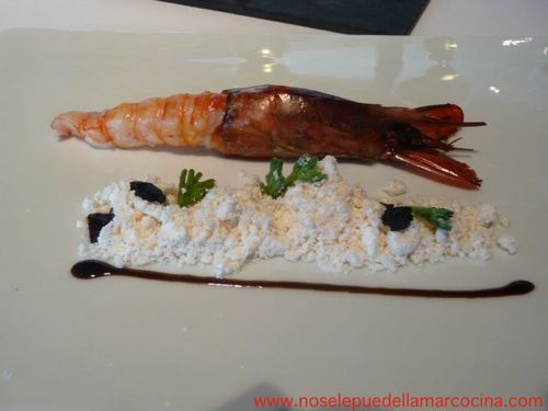 El Celler de Can Roca en Girona Gamba, tierra de gamba y esencia de gamba