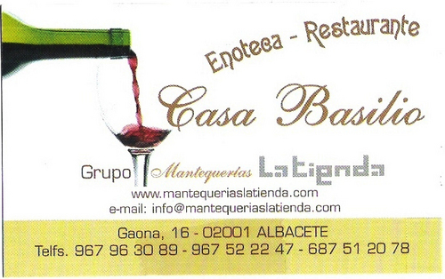 Restaurante Casa Basilio Tarjeta del local