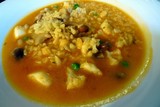 Messana en Valencia arroz meloso de bacalao y coliflor