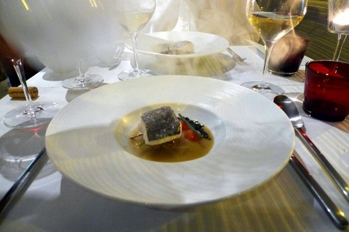 Restaurante La Salita bacalao con humo de albahaca