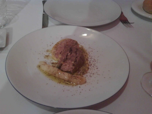 Thalassa en Viver Terrina de foie con chocolate y compota .