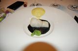Sirco - Esbarjo Gastronòmic bacalo fresco con tinta de calamar y espuma de aceite de oliva