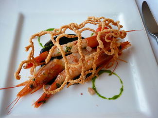 Gambas a baja temperatura