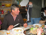 Comiendo tras la vendimia