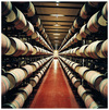 Sala de barricas de vinos abadia retuerta
