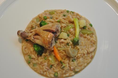 Restaurante The Mirror Arroz meloso de pollo de corral