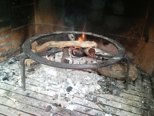 El fueguecico preparao...