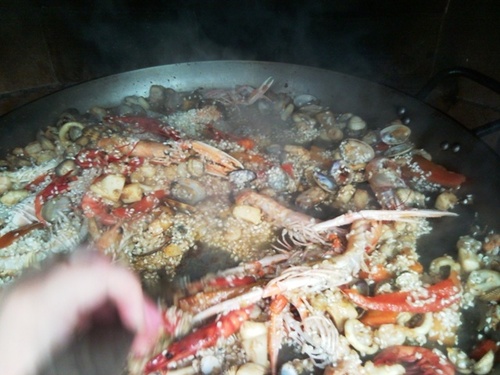 Añadimos y freimos el arroz un poco